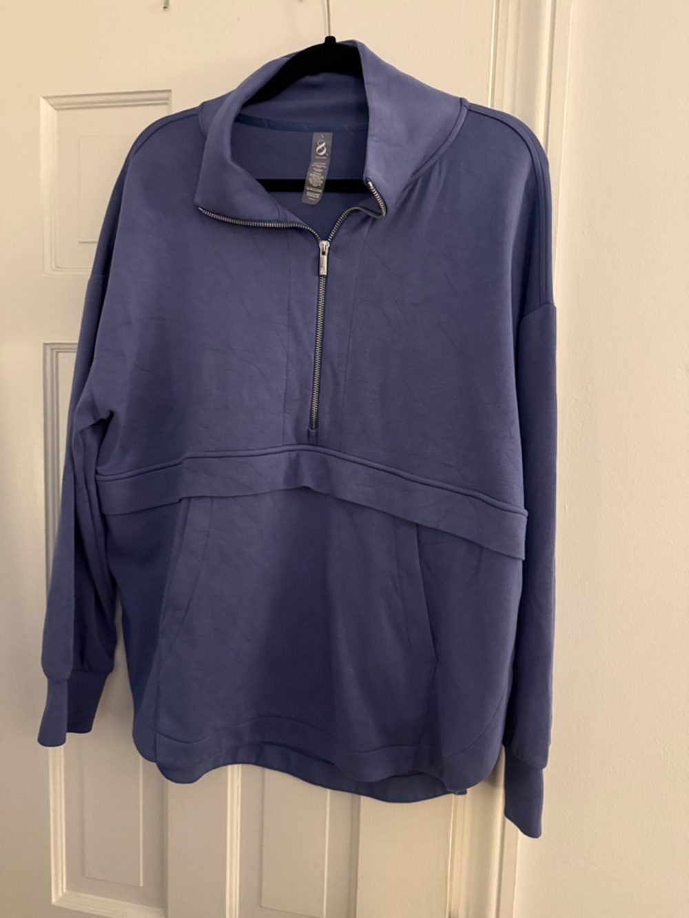 Lou & Grey Half-Zip Pullover Sweater - Dusty Blue
